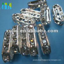 SP03 glass cuboid rhinestone spacer connector bead in bulk